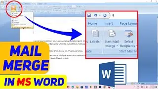 Mail Merge in MS Word | Step by Step Process | How to Create Mail Merge Document in MS Word |