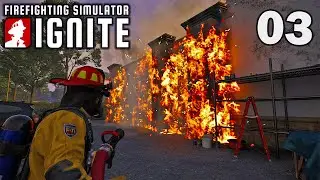 INCENDIU DE PROPORTII LA O CLADURE DE BIROURI - INTERVENTIE POMPIERI - FIREFIGHTING SIMULATOR IGNITE
