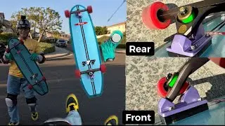 Tested Carver board to downhill skateboarding conversion | Caliber trucks 2 & 3 | blood orange drift