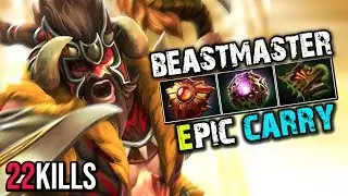Epic Carry [Beastmaster] From Ofllaner to Carry Vs Super Pushing Enemy by 7Mad | Dota 2 Highlights