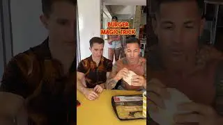 Crazy burger trick! #magic #magician #magical