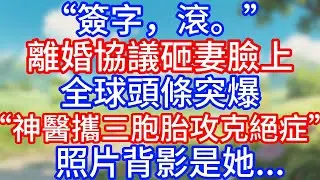 “簽字，滾。”離婚協議砸妻臉上。全球頭條突爆“神醫攜三胞胎攻克絕症。”照片背影是她...#深夜淺讀 #夜讀人生 #大橘講故事 #情感故事 #講故事 #幸福生活 #深夜故事