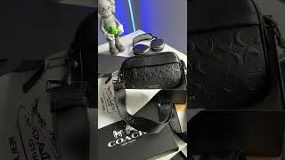 Coach Academy Crossbody Signature Leather Black