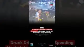 Drunk driving crash in Bengaluru nearly hits pedestrians, safety concerns grow. #shorts