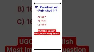 UGC NET English Mcqs | Match the Book & Year | UGC NET English #shorts #ugcnet #ugcnetenglish #viral