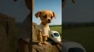 Poor Puppy Saves a train from the accident#shorts#saiyarra#poorpuppies #film