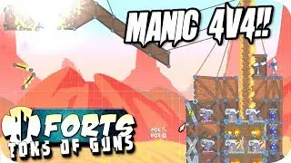 Forts Multiplayer 4v4 Gameplay Mayhem On A Thread!