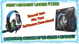 Cosmic Byte G2050 Gaming Headset | Sound test Mic test and software download | Headset under ₹1500