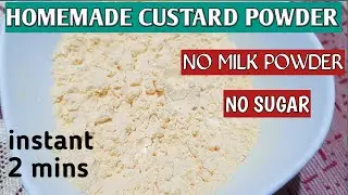 Homemade INSTANT CUSTARD POWDER in 2 mins | # with only 3 ingredients | #no milk powder # no sugar