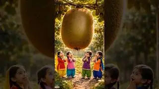 Tiny Girls vs GIANT Kiwi Shake 😱🥝 | Most Satisfying Ending ❤️#foodshorts