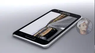 Realistic Phone Rendering Video Decal in SOLIDWORKS Visualize Pro.