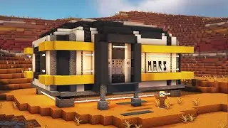 MineCraft : How to Make a Mars Base Build Tutorial [Mars Survival Base]#01