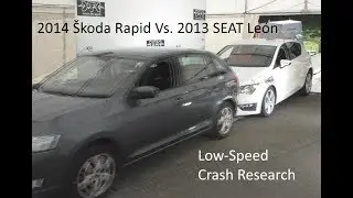 2014 &Scaron;koda Rapid Vs. 2013 SEAT Le&oacute;n Full-Overlap Low-Speed Crash Test