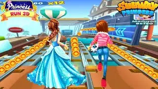 Subway Princess Runner &lsquo;OR&rsquo; Princess Run 3D - Which Girl Is Faster??? Android/iOS Gameplay HD