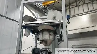 TeknoConvey Otomatik Torba Silkelemeli Big Bag Bosaltma Sistemi Big Bag Unloading Unit