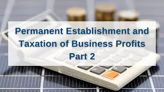 Webinar on Permanent Establishment and Taxation of Business Profits (Part 2)