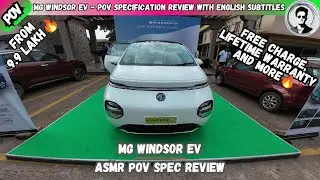 MG windsor EV - ASMR POV review in English | All unique Features Explained | Krish views POV