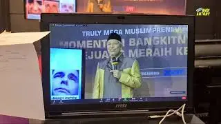 Hasil setting vmix live streaming di zoom menggunakan 2 kamera