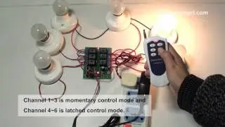 Toggle, Momentary, Latched mode to remote control several lights