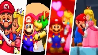 Evolution of Mario getting kissed by Princess Peach & More (1990 - 2018)