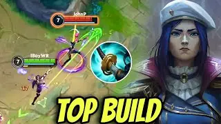 WILD RIFT ADC // THIS CAITLYN DEAL MASSIVE DAMAGE WITH THIS TOP BUILD IN PATCH 6.1 GAMEPLAY !