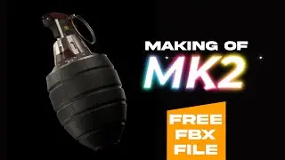 MK2 Grenade 3d Model Download FBX File Fusion 360 to C4D Octane Render