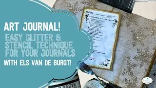 Easy Glitter and Stencil Technique for Your Journal