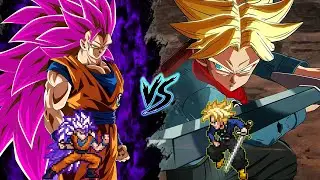😨GOKU ULTRA EGO SSJ3 VS FUTURE TRUNKS GT IN JUMP FORCE MUGEN