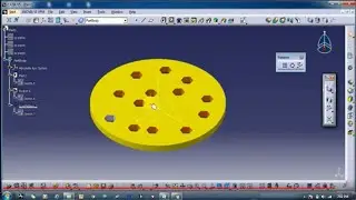 CATIA V5/V6 TUTORIALS || USER PATTERN DEFINITION || PART MODEL