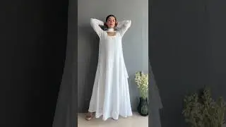 Shop Our WHITE SIDRA VISCOSE CHIKANKARI ANARKALI in Affordable Price #explore #celebrity #explore