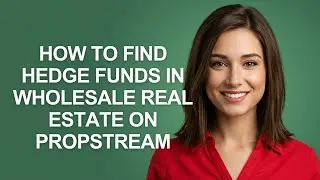 How to Find Hedge Funds In Wholesale Real Estate on Propstream - AshleyHowTo