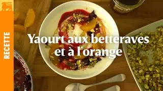 Yaourt aux betteraves et &agrave; l'orange