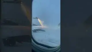 Our fright was delayed because of #snowstorm #winter #plane issues in #irkutsk