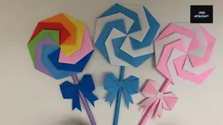 Origami lollipop/How to make origami lollipop/DIY lollipop