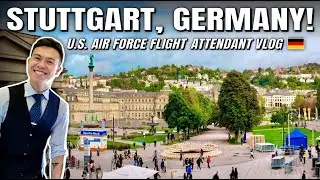 Layover in Stuttgart, Germany as a U.S. Air Force Flight Attendant! VLOG 🇩🇪