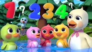 Five Little Ducks 🦆🦆🦆🦆🦆 - Colorful Learning Edition | Lalafun Nursery Rhymes & Kids Songs