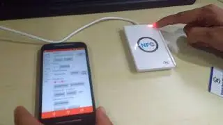 ACR 122U NFC card Reader connected with android