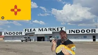 Trying flea market fry bread and tamales in Grants New Mexico.