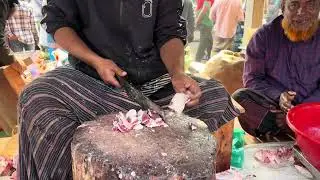Delicious Cow's meat cutting and selling center holidhani bazar,jhenaidah.