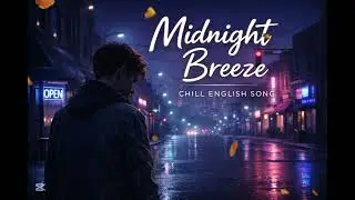A chill midnight city scene,soft neon lights, empty street,dreamy blue and purple tones,cinematic