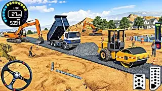 Highway Road Construction Simulator | Realistic Road Building & Traffic Control Android Gameplay