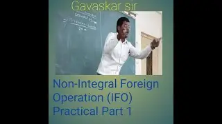 Non-Integral Foreign Operation (NIFO) Practical Part 1