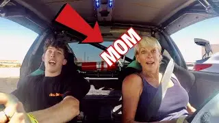 scaring my MOM in my DRIFT CAR