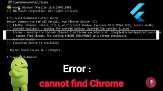 Flutter Doctor |Error : Cannot Find Chrome Try Sitting by CHROME_EXECUTABLE [عربي]