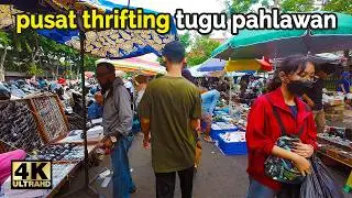 Murahnya Kebangetan‼️ Kondisi Terkini Pusat Thrifting Tugu Pahlawan Surabaya 【4K】