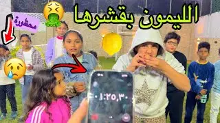 أسهل تحدي لكن للأسف !! أسرع شخص يأكل الليمونة بقشرها !! أخدوا حظظر من التحدي ؟