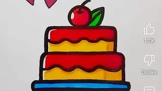 Cute father's day cake drawing