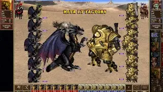 Heroes 3 COMBAT 9999 each slot Black Dragons vs Juggernauts HoTA 1.7