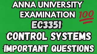 EC3351|Системы управления|Важные вопросы 💯💯💯|@Toppersacademytamil