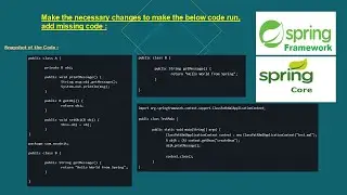 1. Spring Core  || Problem Statement